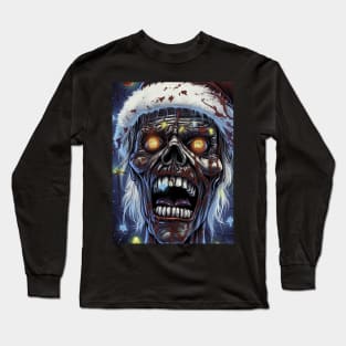 Zombie Santa Claus with lights Long Sleeve T-Shirt